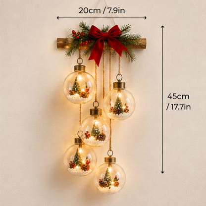 Christmas Glass Ball Hanging Light Decor
